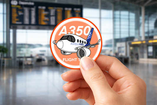 Sticker Rond 75mm - Airbus A350 - Flight Tests