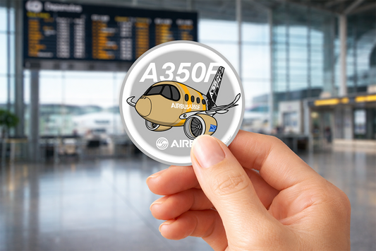 Sticker Rond 75mm – Airbus A350F – Livrée Spéciale