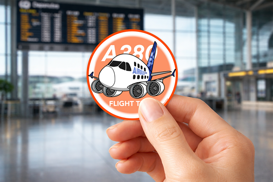 Sticker Rond 75mm - Airbus A380 - Flight Tests