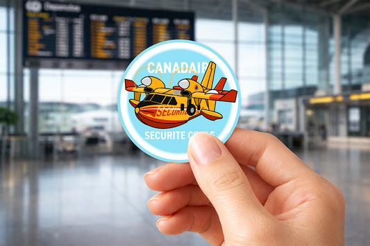 Sticker Rond 75mm - Canadair CL-415 - Sécurité Civile