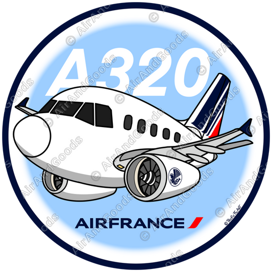 Sticker Rond 75mm - Airbus A320 CEO - Air France