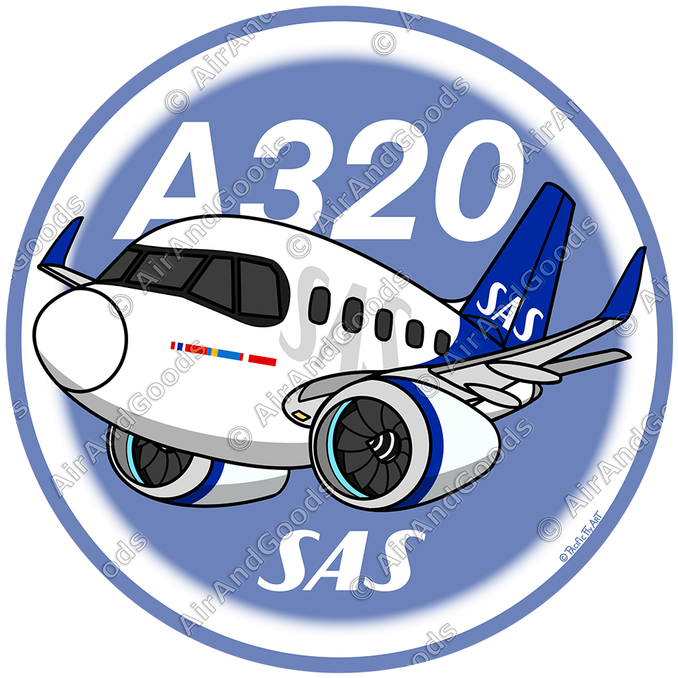 Sticker Rond 75mm - Airbus A320 NEO - SAS