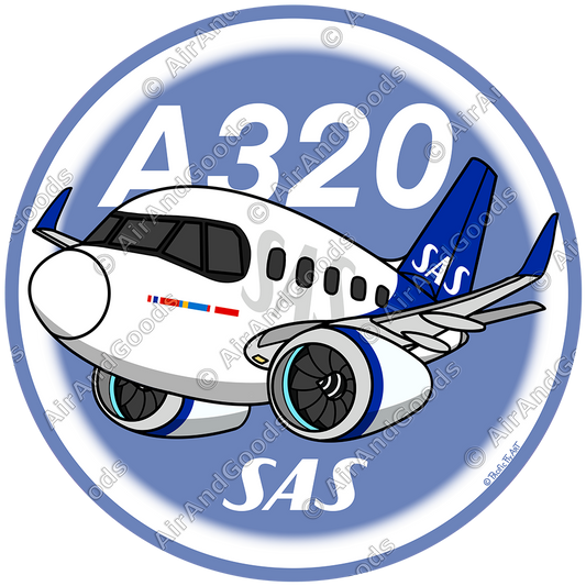 Sticker Rond 75mm - Airbus A320 NEO - SAS