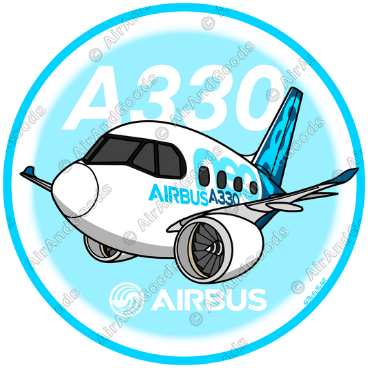 Sticker Rond 75mm - Airbus A330NEO - Airbus Test Flights