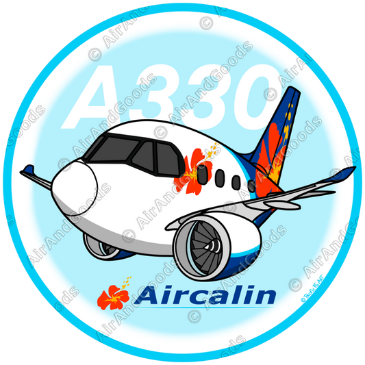 Sticker Rond 75mm - Airbus A330NEO - AirCalin