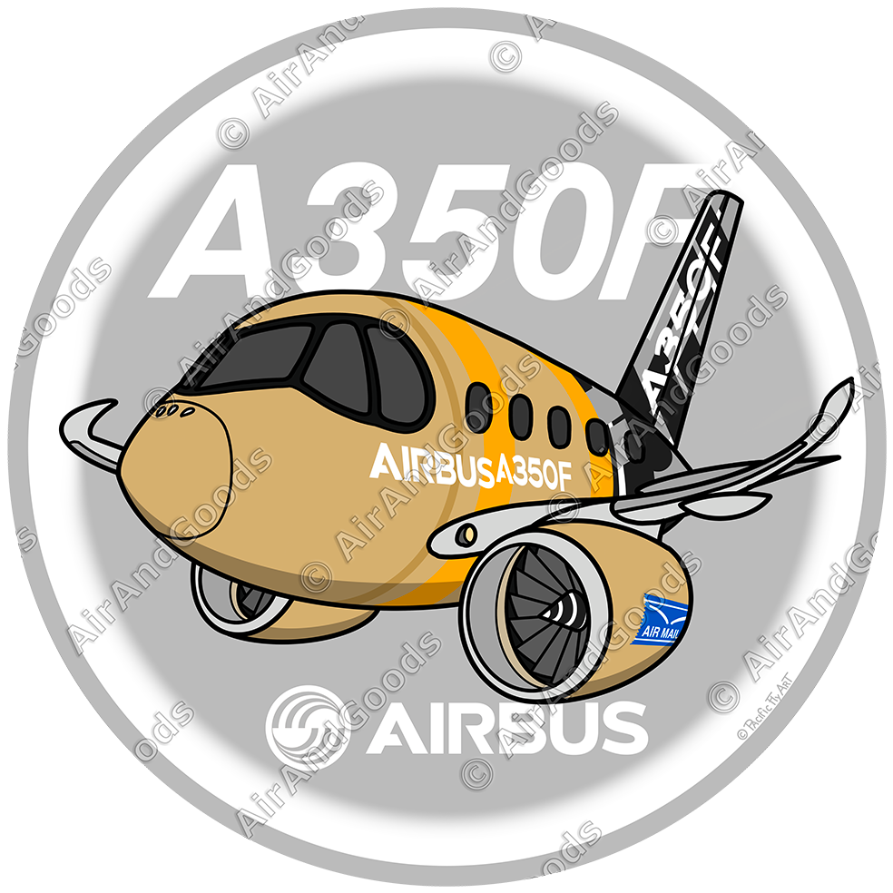 Sticker Rond 75mm – Airbus A350F – Livrée Spéciale