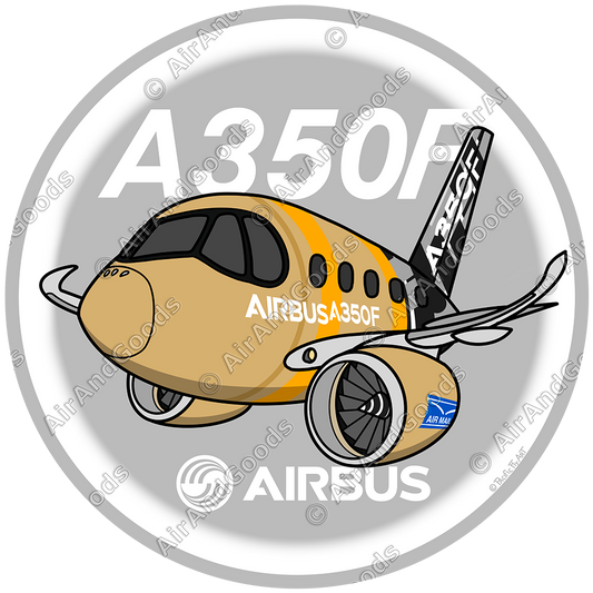Sticker Rond 75mm – Airbus A350F – Livrée Spéciale
