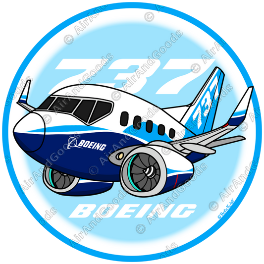 Sticker Rond 75mm - Boeing 737NG - Livrée Boeing