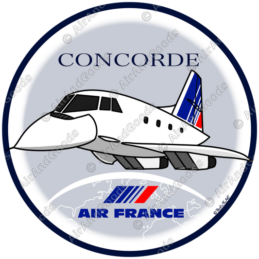 Sticker Rond 75mm - Concorde - Air France